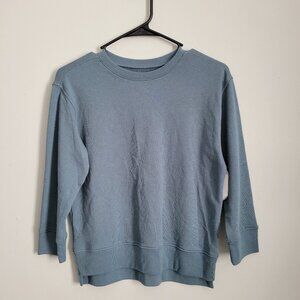 Dot Dot Smile Blue Sweatshirt Kids 11 Sample Piece NWOT